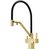 Смеситель для кухни Sancos Loro SC4007BG Золото брашированное Черный