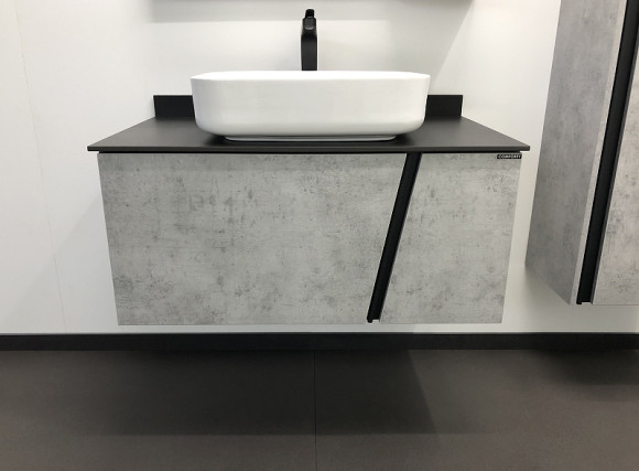 Тумба с раковиной Comforty Эдинбург 90 00004147997 подвесная Бетон светлый Тумба с раковиной Comforty Эдинбург 90 00004147997 подвесная Бетон светлый