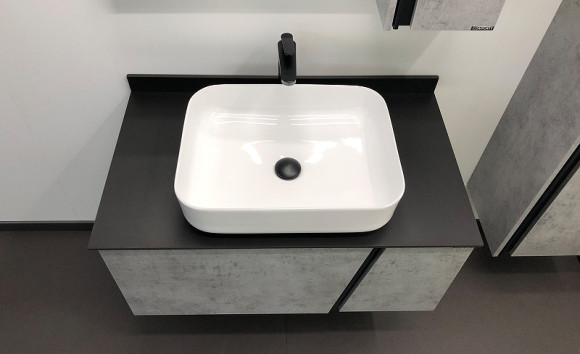 Тумба с раковиной Comforty Эдинбург 90 00004147997 подвесная Бетон светлый Тумба с раковиной Comforty Эдинбург 90 00004147997 подвесная Бетон светлый