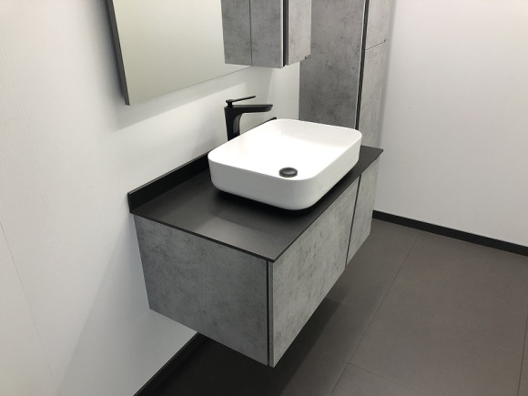 Тумба с раковиной Comforty Эдинбург 90 00004147997 подвесная Бетон светлый Тумба с раковиной Comforty Эдинбург 90 00004147997 подвесная Бетон светлый