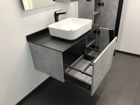 Тумба с раковиной Comforty Эдинбург 90 00004147997 подвесная Бетон светлый Тумба с раковиной Comforty Эдинбург 90 00004147997 подвесная Бетон светлый