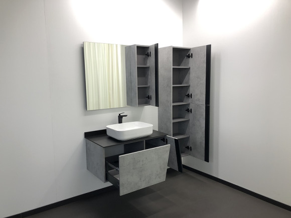 Тумба с раковиной Comforty Эдинбург 90 00004147997 подвесная Бетон светлый Тумба с раковиной Comforty Эдинбург 90 00004147997 подвесная Бетон светлый