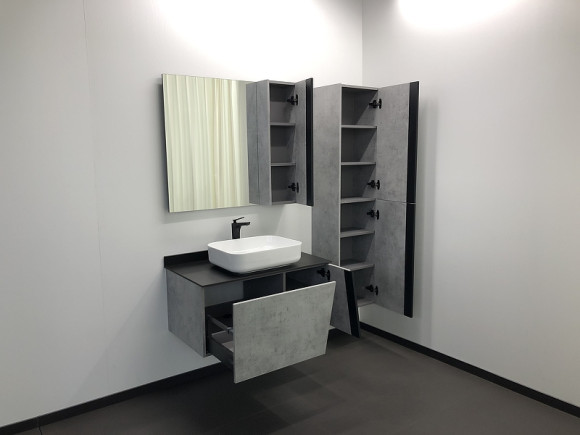 Тумба с раковиной Comforty Эдинбург 90 00004147997 подвесная Бетон светлый Тумба с раковиной Comforty Эдинбург 90 00004147997 подвесная Бетон светлый