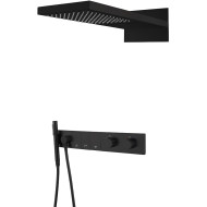 Душевая система Boheme Zodiac 133-B с термостатом Черная матовая