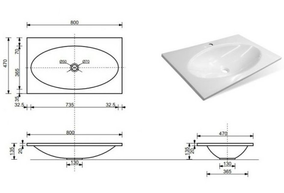 Раковина Эстет Мальта Люкс 80 ФР-00006323 Белая Раковина Эстет Мальта Люкс 80 ФР-00006323 Белая