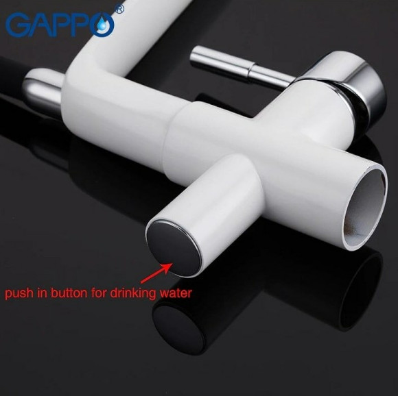 Смеситель для кухни Gappo G4398-9 Белый Черный