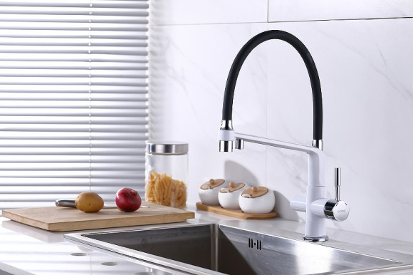 Смеситель для кухни Gappo G4398-9 Белый Черный