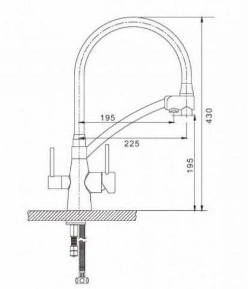 Смеситель для кухни Gappo G4398-9 Белый Черный