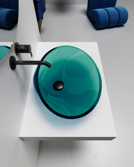 Раковина-чаша Abber Kristall 54 AT2812Aquamarin Бирюзовая Раковина-чаша Abber Kristall 54 AT2812Aquamarin Бирюзовая