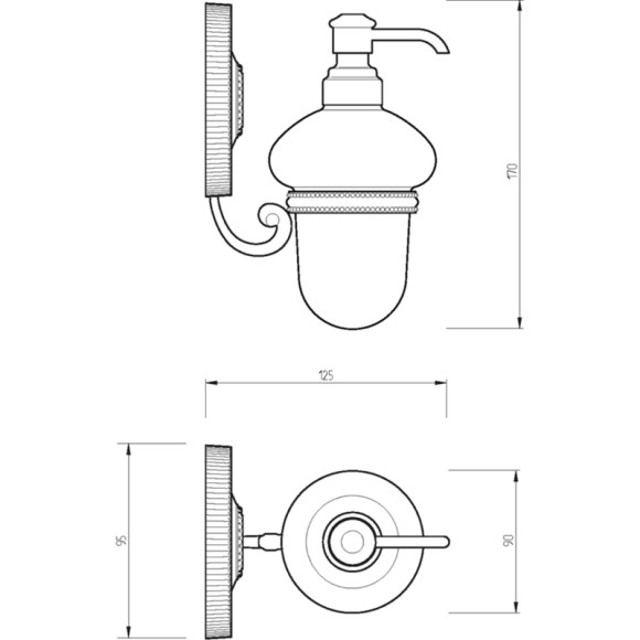 Дозатор для жидкого мыла Migliore Montecarlo 31501 Золото Белый Дозатор для жидкого мыла Migliore Montecarlo 31501 Золото Белый