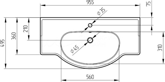 Раковина Migliore Kantri 95 26655 Белая