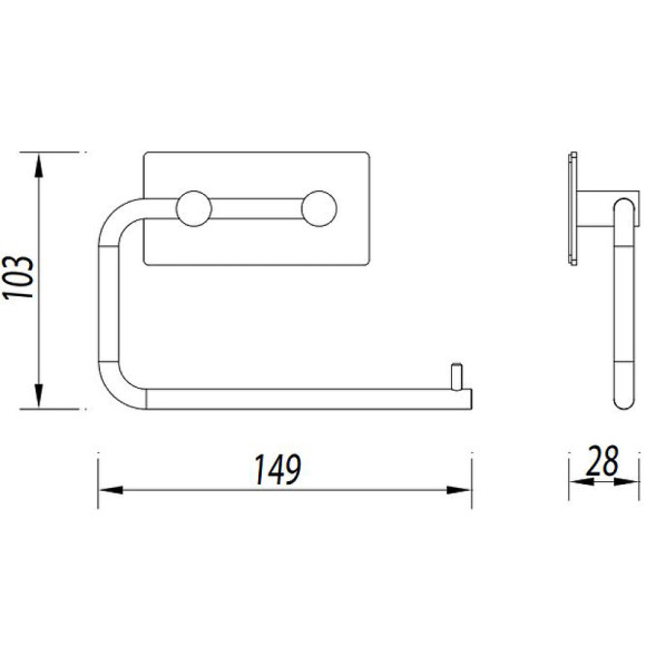 Держатель туалетной бумаги Omnires Strong ST30510CR Хром Держатель туалетной бумаги Omnires Strong ST30510CR Хром