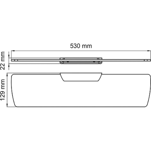 Стеклянная полка WasserKRAFT Glan K-5124 Черная глянцевая Стеклянная полка WasserKRAFT Glan K-5124 Черная глянцевая