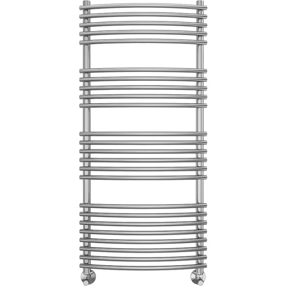 Водяной полотенцесушитель Terminus Марио П24 500х1200 4670078530752 Хром, нижнее подключение, G 1/2" ВР, с комплектом вентилей