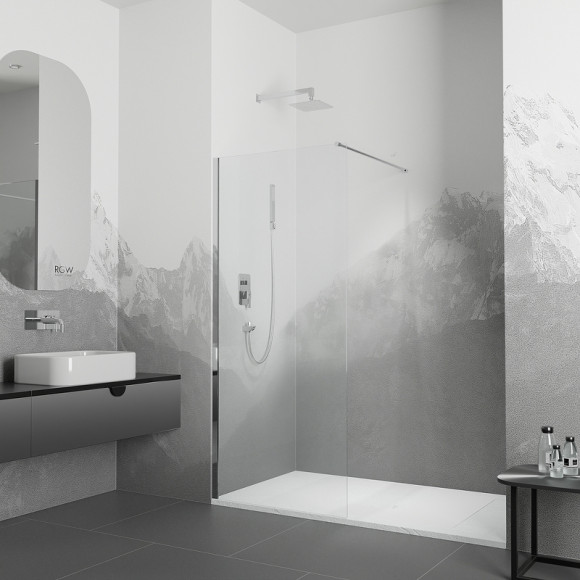 Душевая перегородка RGW Walk In WA-002 120 35100212-11 профиль Хром стекло прозрачное Душевая перегородка RGW Walk In WA-002 120 35100212-11 профиль Хром стекло прозрачное