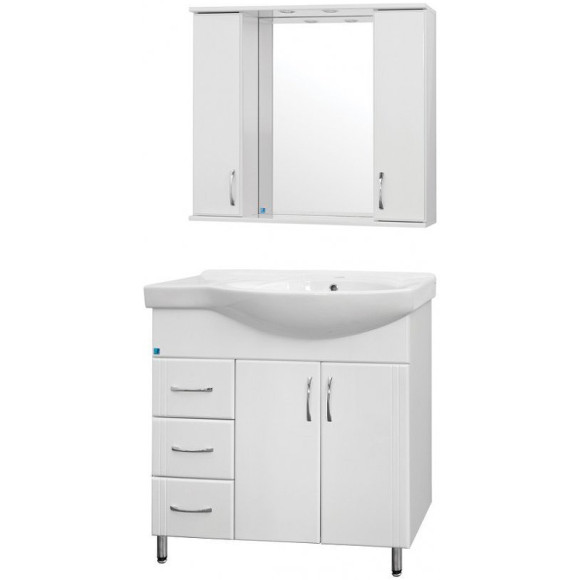 Тумба под раковину Style Line Эко Стандарт 82 L ЛС-00000108 Белая Тумба под раковину Style Line Эко Стандарт 82 L ЛС-00000108 Белая