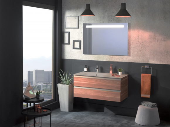 Тумба под раковину Jacob Delafon Vox 100 R EB2026-RA-442 подвесная Серый антрацит лак Тумба под раковину Jacob Delafon Vox 100 R EB2026-RA-442 подвесная Серый антрацит лак