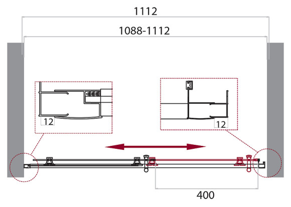 Душевая дверь BelBagno Uno 110 UNO-195-BF-1-110-C-NERO профиль Черный матовый стекло прозрачное Душевая дверь BelBagno Uno 110 UNO-195-BF-1-110-C-NERO профиль Черный матовый стекло прозрачное