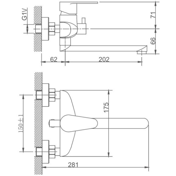 Смеситель для ванны Haiba HB60801-2 универсальный Нержавеющая сталь Смеситель для ванны Haiba HB60801-2 универсальный Нержавеющая сталь