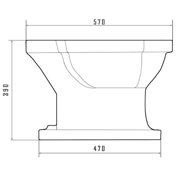 Биде Caprigo Tempo 4714 Белое