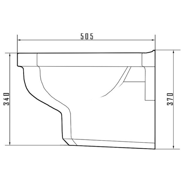 Унитаз Caprigo Tempo 4703 подвесной без сиденья
