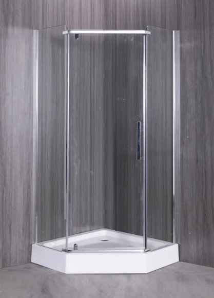 Душевой уголок Esbano ESR-8170 100x100 ESUGR8170 профиль Хром стекло рифленое