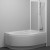 Шторка на ванну Ravak Supernova VSK2 Rosa 160 R 76P90100Z1 профиль Белый стекло Transparent