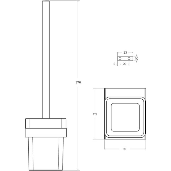 Ершик для унитаза Cezares Slider SLIDER-TBS-V-GM Оружейная сталь Ершик для унитаза Cezares Slider SLIDER-TBS-V-GM Оружейная сталь