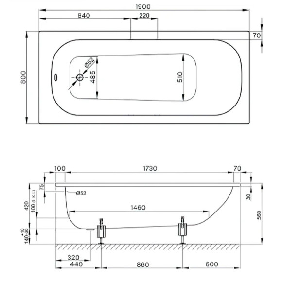 Стальная ванна Bette Form 190x80 2951-000 AD PLUS с шумоизоляцией и антигрязевым покрытием Стальная ванна Bette Form 190x80 2951-000 AD PLUS с шумоизоляцией и антигрязевым покрытием