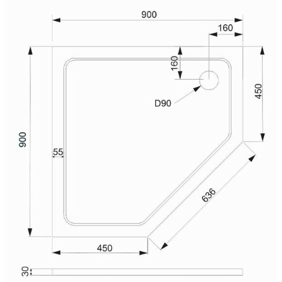 Душевой поддон из искусственного камня Veconi Tezeo 90x90 TZ12-90T-01-19C3 Белый Душевой поддон из искусственного камня Veconi Tezeo 90x90 TZ12-90T-01-19C3 Белый