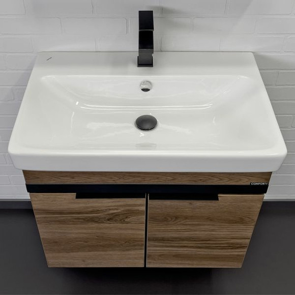 Тумба с раковиной Comforty Соло 70 00-00010978 подвесная Дуб темно-коричневый Тумба с раковиной Comforty Соло 70 00-00010978 подвесная Дуб темно-коричневый