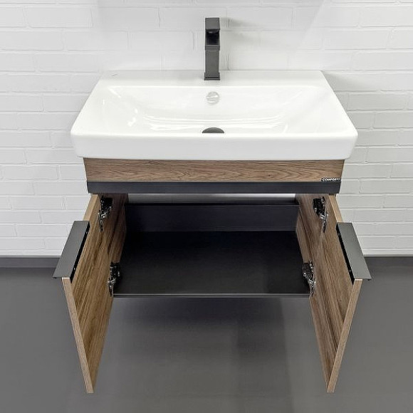 Тумба с раковиной Comforty Соло 70 00-00010978 подвесная Дуб темно-коричневый Тумба с раковиной Comforty Соло 70 00-00010978 подвесная Дуб темно-коричневый