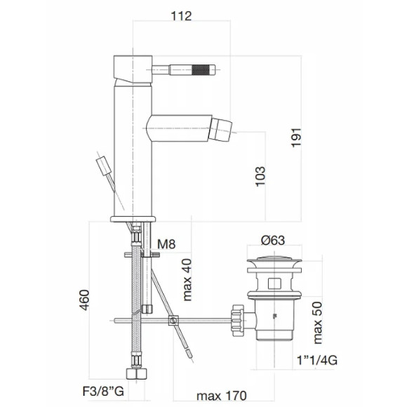 Смеситель для ванны Webert Rimini RI850101010 Золото Смеситель для ванны Webert Rimini RI850101010 Золото