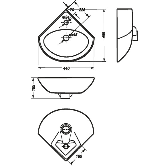 Раковина Sanita Веер 44 WB.CR/Veer/23-C/WHT.G/S1 Белая Раковина Sanita Веер 44 WB.CR/Veer/23-C/WHT.G/S1 Белая
