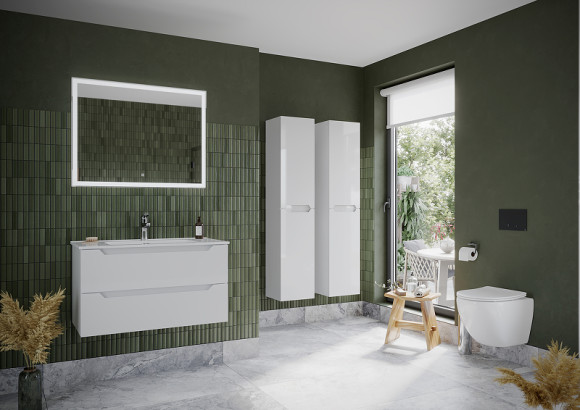 Тумба под раковину Sancos Norma 2.0 80 NR2.080W подвесная Белый глянец