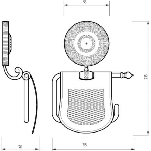 Держатель туалетной бумаги Migliore Montecarlo 31505 с крышкой Бронза
