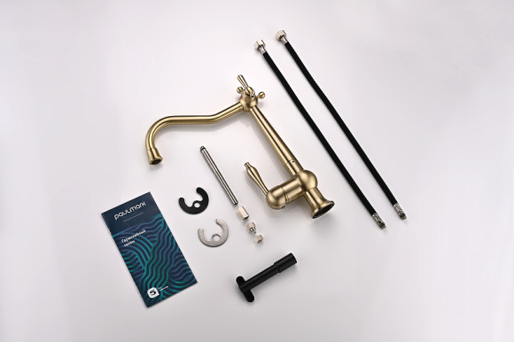 Смеситель для кухни Paulmark Retro Re213226-BR Бронза