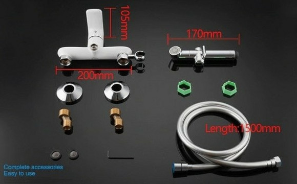 Гигиенический душ со смесителем Gappo G48 G2048-8 Белый Хром