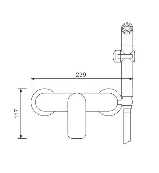 Гигиенический душ со смесителем Gappo G48 G2048-8 Белый Хром