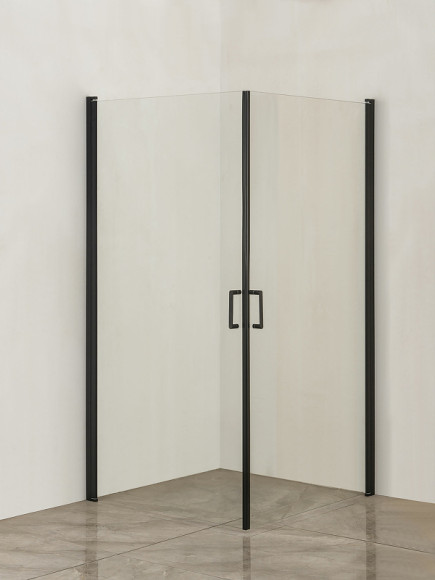 Душевой уголок Orange E04-100TB 100x100 профиль Черный стекло прозрачное Душевой уголок Orange E04-100TB 100x100 профиль Черный стекло прозрачное