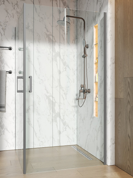 Душевой уголок Orange E04-100TB 100x100 профиль Черный стекло прозрачное Душевой уголок Orange E04-100TB 100x100 профиль Черный стекло прозрачное