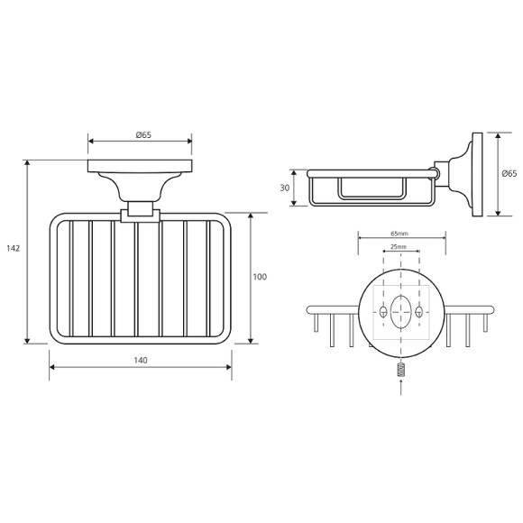 Мыльница Bemeta Retro bronze 144108167 Бронза Мыльница Bemeta Retro bronze 144108167 Бронза