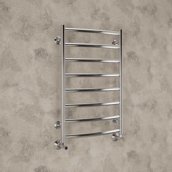 Водяной полотенцесушитель Terminus Атланта+ П8 500x800 4670078529992 Хром, нижнее подключение, G 1/2" ВР