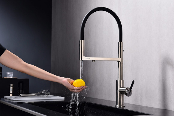 Смеситель для кухни Paulmark Tornado To213402-NI Никель