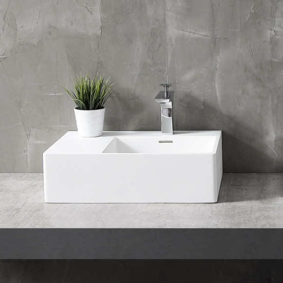 Раковина Abber Stein 56 R AS2644 R Белая матовая