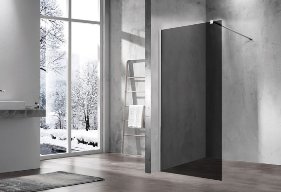 Душевая перегородка Vincea Walk-In 100 VSW-1H100CG профиль Хром стекло тонированное Душевая перегородка Vincea Walk-In 100 VSW-1H100CG профиль Хром стекло тонированное