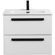 Тумба под раковину Cezares Eco-Cer-N 70 ECO-CER-N-700-2C-SO-BL подвесная Bianco Lucido без ручек