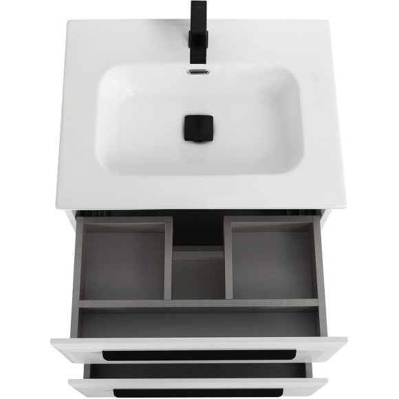 Тумба под раковину Cezares Eco-Cer-N 70 ECO-CER-N-700-2C-SO-BL подвесная Bianco Lucido без ручек Тумба под раковину Cezares Eco-Cer-N 70 ECO-CER-N-700-2C-SO-BL подвесная Bianco Lucido без ручек