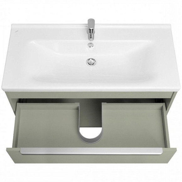 Тумба под раковину Aquaton Хоуп 100 1A287401HP9D0 подвесная Хаки