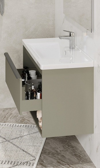 Тумба под раковину Aquaton Хоуп 100 1A287401HP9D0 подвесная Хаки